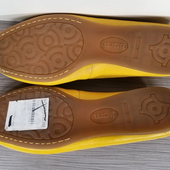 Born Brin Ballet Flat, Yellow Leather, Womens Size 6 M - Picture 9 of 10